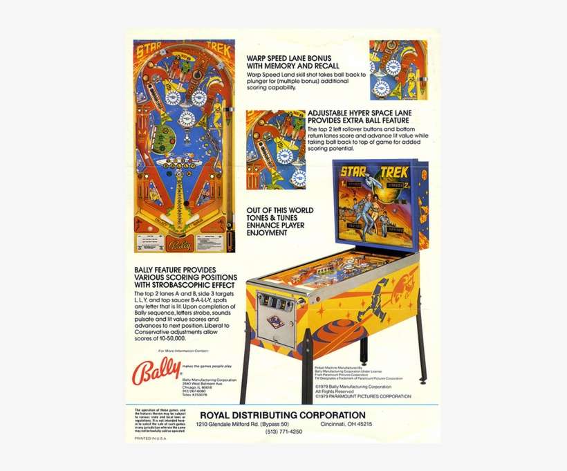 Startrek-sheet - Pinball, transparent png download