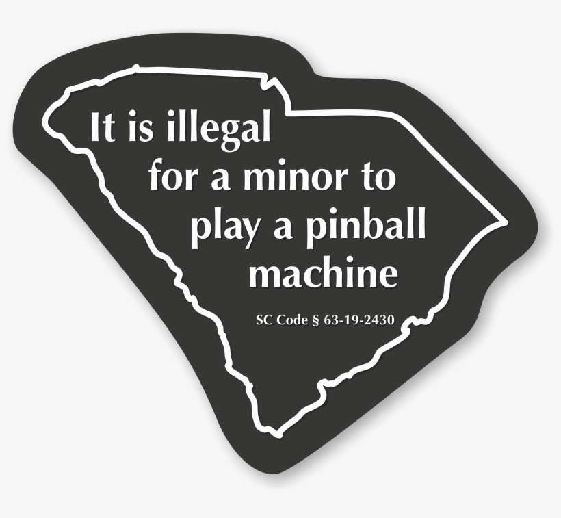 Illegal For Minor To Play Pinball Machine South Carolina - Illustration, transparent png download