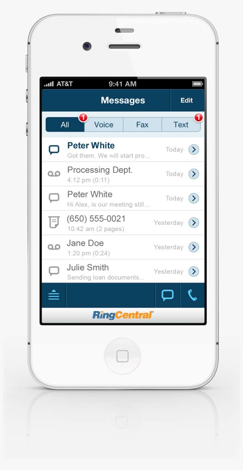 Ringcentral Business Phone System App With Sms - Ringcentral Sms, transparent png download