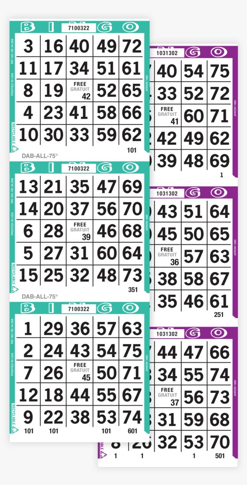Dab All 75 Bingo Paper - Illustration, transparent png download