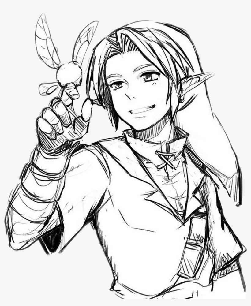Link Sticker - Link And Navi Drawing, transparent png download