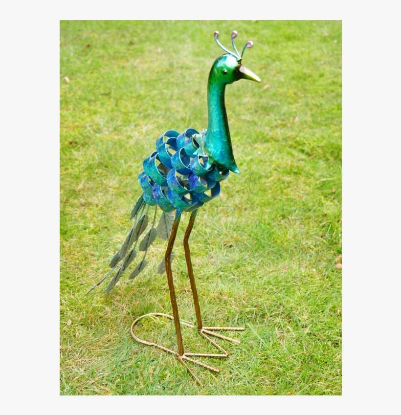 Metal Peacock Ornament - Garden Ornament, transparent png download