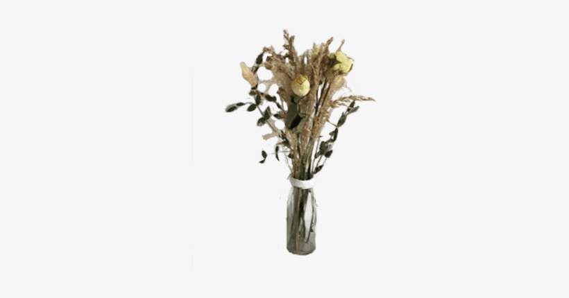 Small Bouquet Of Roses And Grasses - Vase, transparent png download