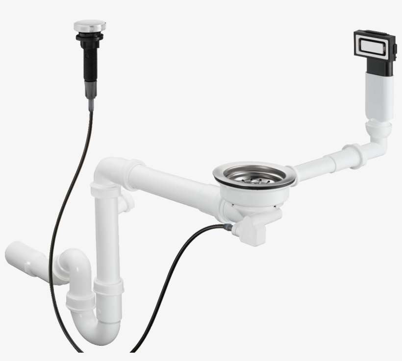 D12-11 Automatic Waste And Overflow Set For Sink - Drain, transparent png download