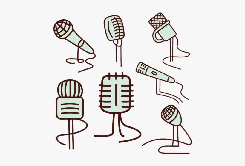Drawn Microphone Vector - Microphone, transparent png download