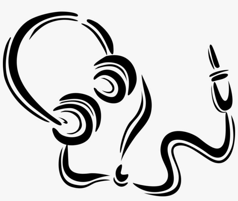 Vector Illustration Of Listening Device Headphones - Graphic Design, transparent png download