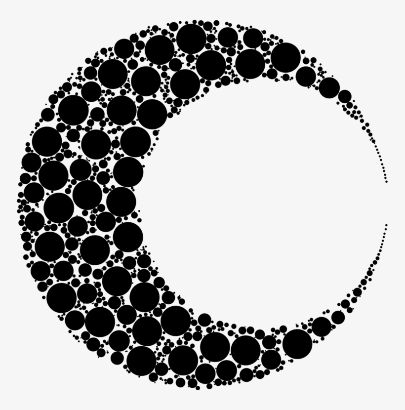 Circle Crescent Moon Point Geometry - Circle, transparent png download