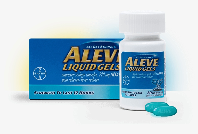 Aleve® Liquid Gels - Naproxen, transparent png download
