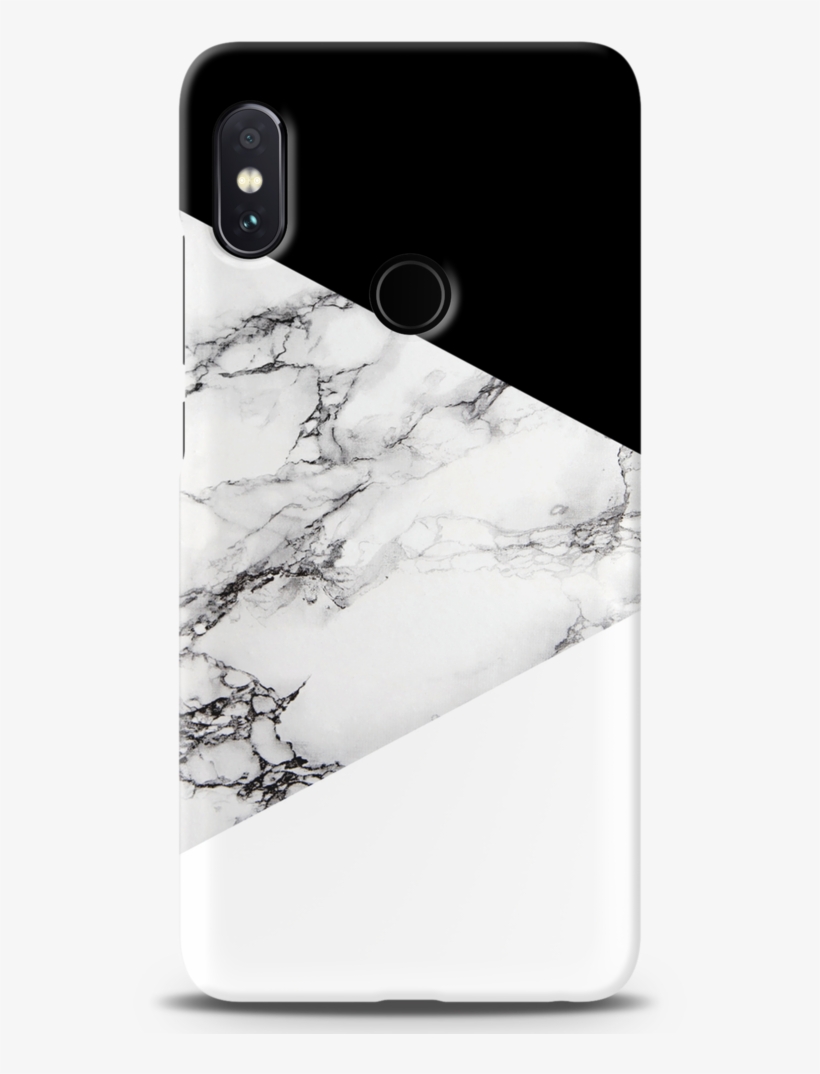 Geometric White Marble Textured Cover Case For Redmi - Iphone, transparent png download