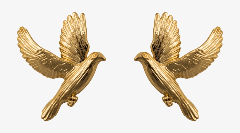 The Dove Earrings Gold - Gold Dove Png, transparent png download