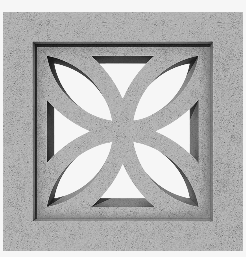 Gạch Bông Gió Hoa Mai Block - Brick, transparent png download