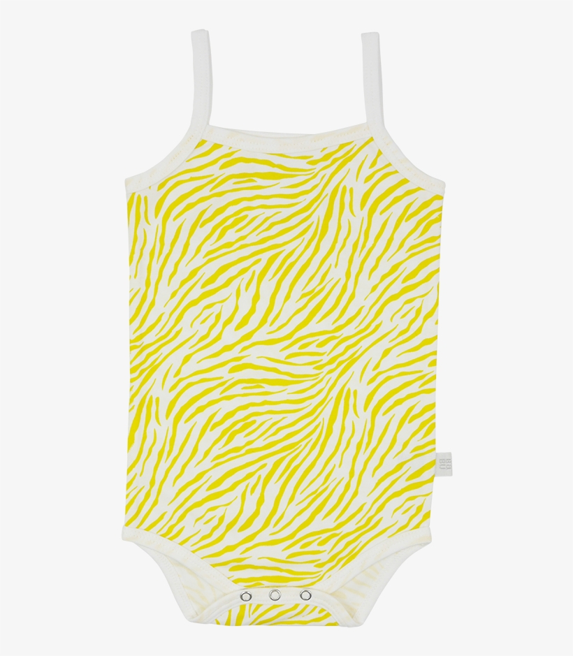 Zebra Print Yellow Singlet Bodysuit - Active Tank, transparent png download