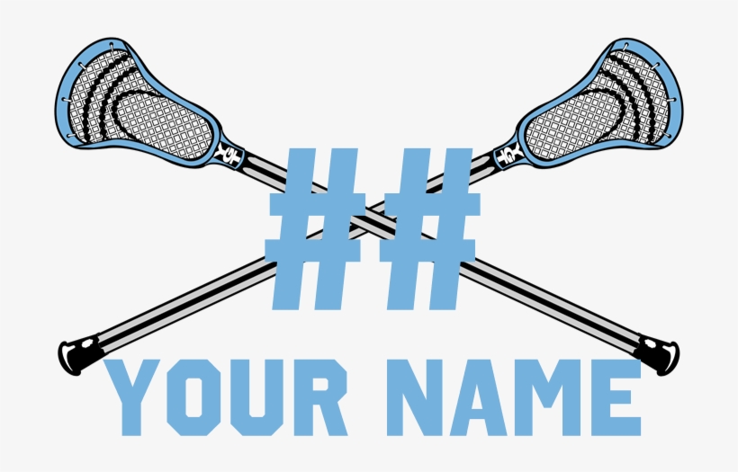 Personalized Crossed Lacrosse Sticks Columbia Blue - Snake Stickers, transparent png download