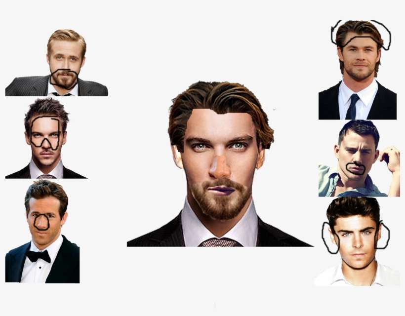 Beard From Ryan Gosling, Hair From Chris Hemsworth,, transparent png download