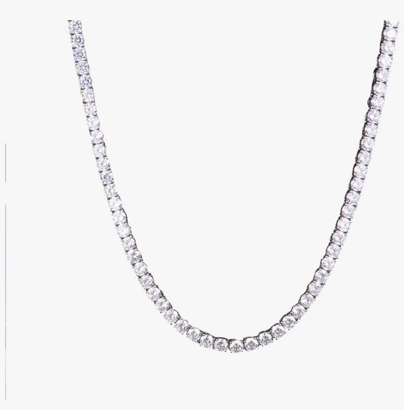 14k Gold Iced Out Cherry Ice Cream Tennis Chains Set - Mens White Gold Necklace Styles, transparent png download