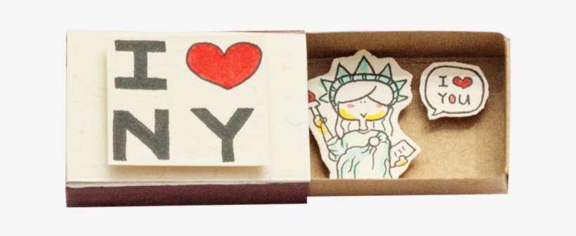 "i Love Ny Statue Liberty" Matchbox Card - Heart, transparent png download