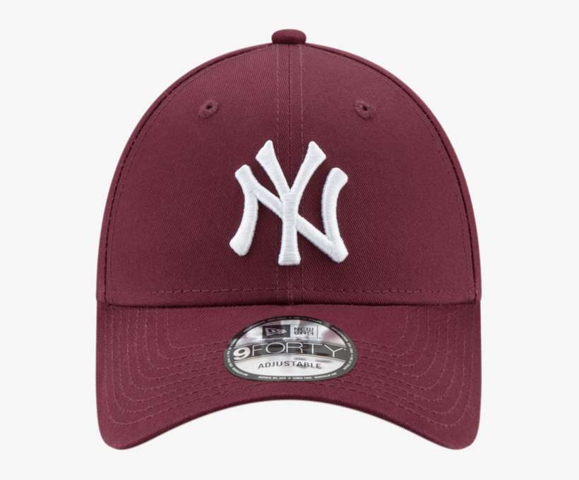 Ny Yankees New Era 940 League Essential Maroon Baseball Black Ny Yankees Cap Png Image Transparent Png Free Download On Seekpng