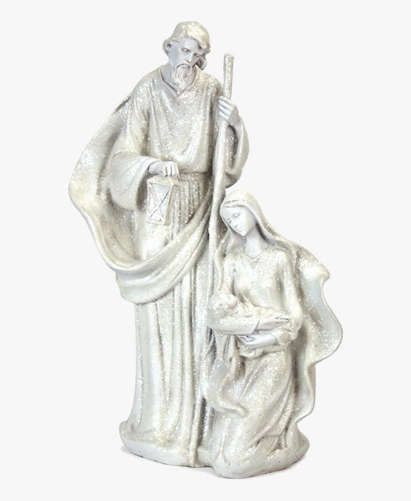Holy Family White Glitter Nativity - Figurine, transparent png download