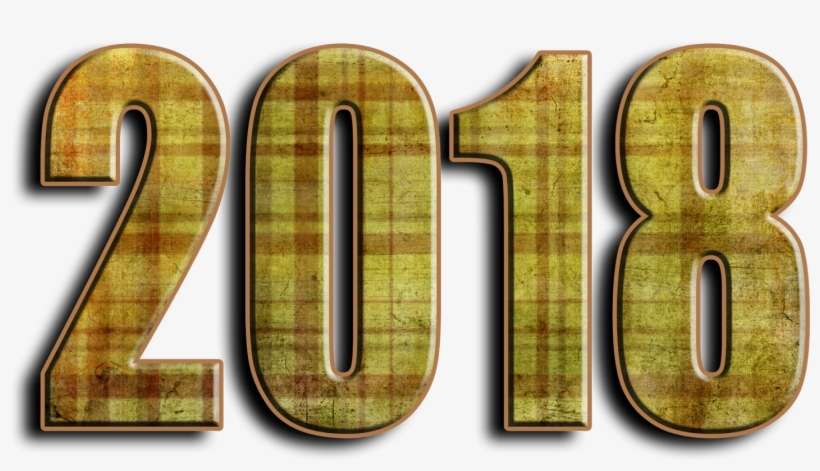 And Happy New Year 2018 Free Download 4k Greetingshappy - Number, transparent png download