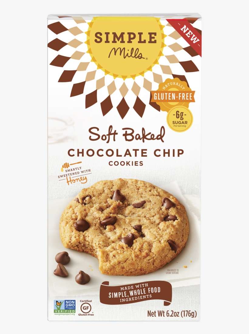 Soft Baked Chocolate Chip Cookies - Simple Mills Soft Baked Cookies, transparent png download