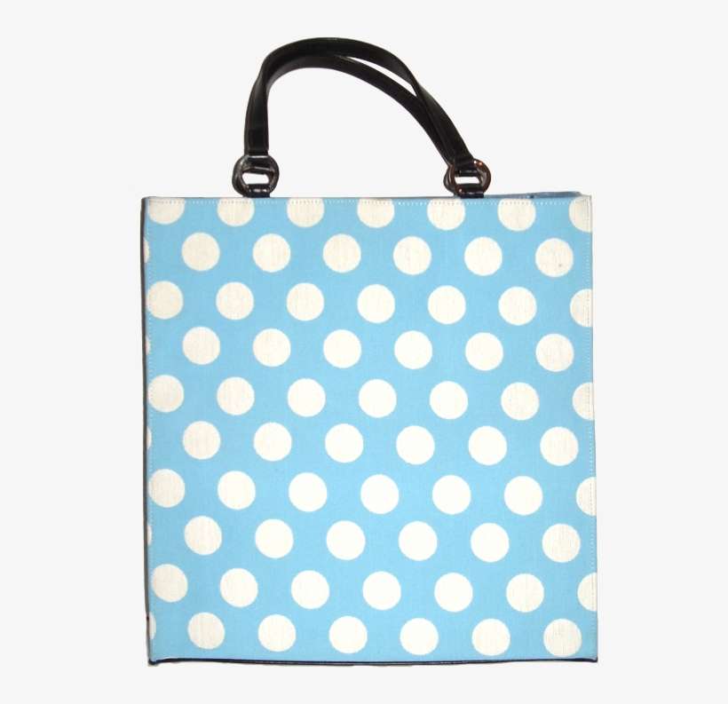Baby Blue Polka Dot Tote - Polka Dot, transparent png download