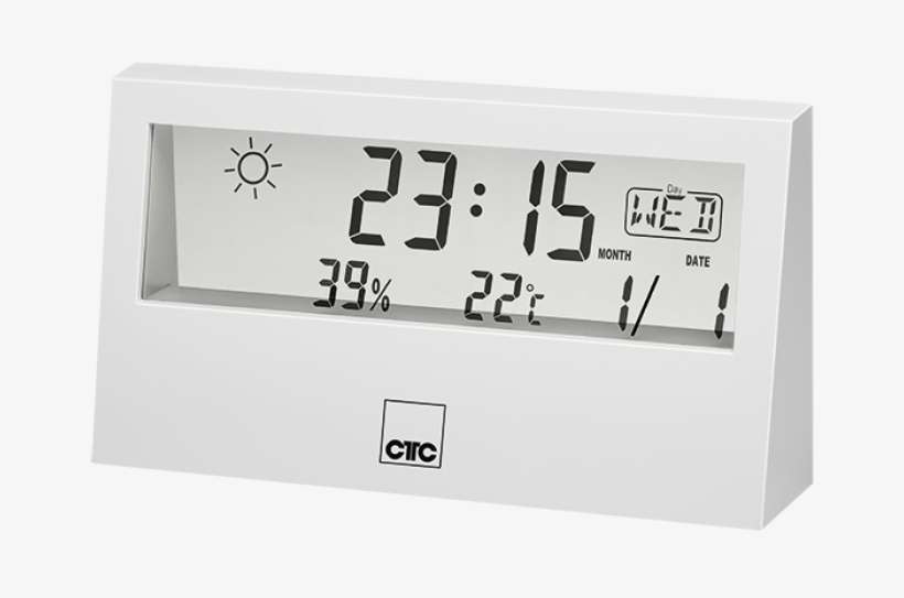 Wsu 7022 Weather Station With Clock White - Display Device, transparent png download