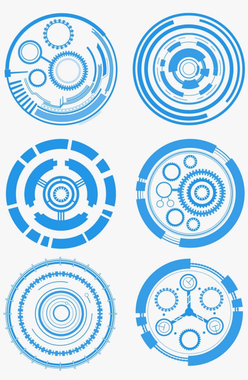 Dialog Box Tech Border Blue Png And Psd - Circle, transparent png download