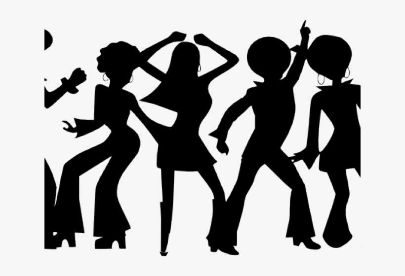 Disco Party Silhouette, transparent png download