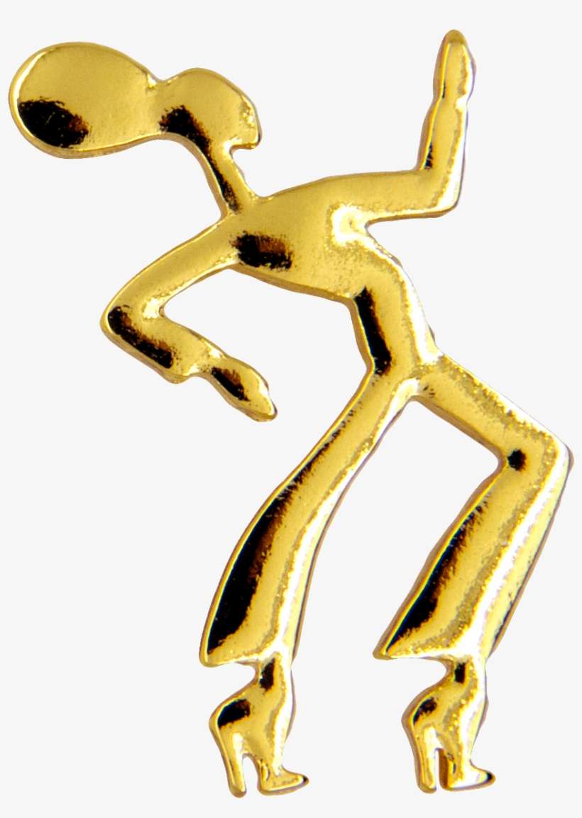 Dancing Girl Pin, Gold - Emblem, transparent png download