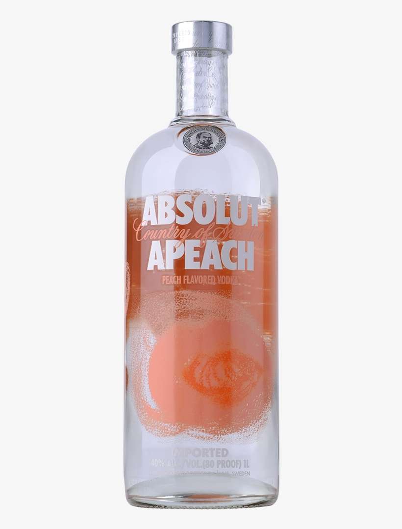 Absolut Apeach Vodka 1l - Absolut Vodka, transparent png download