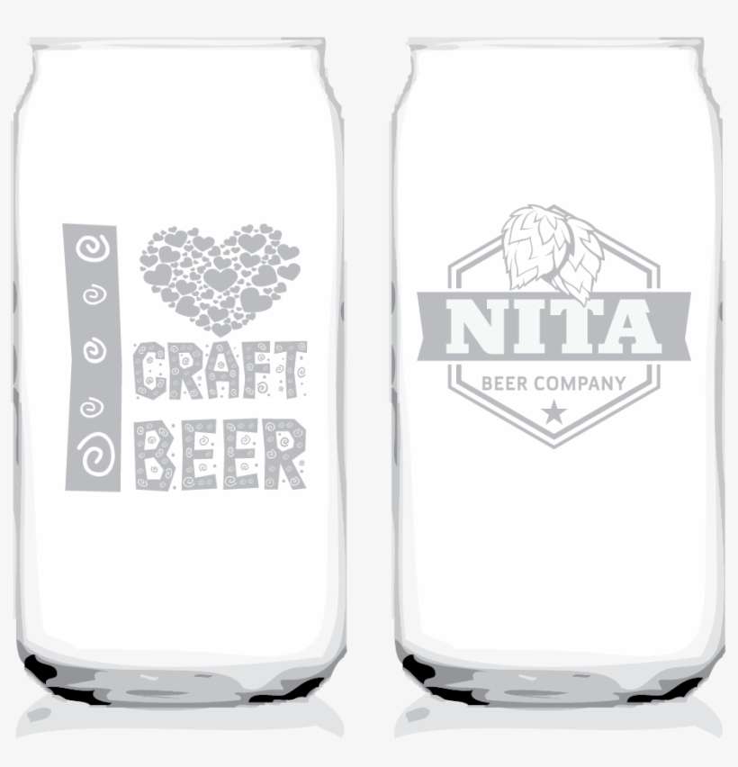Beer Can Glass - Pint Glass, transparent png download