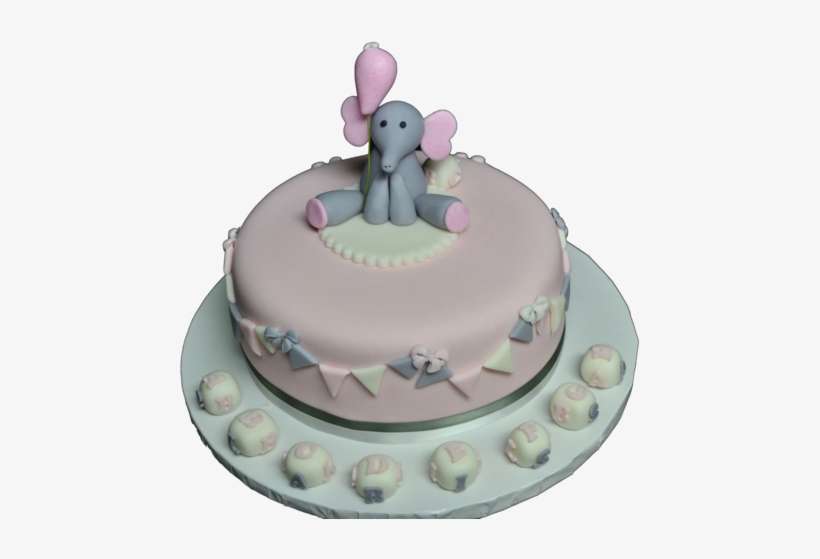 Carrot Baby Shower Cake, It's A Girl, With Grey And - Birthday Cake, transparent png download