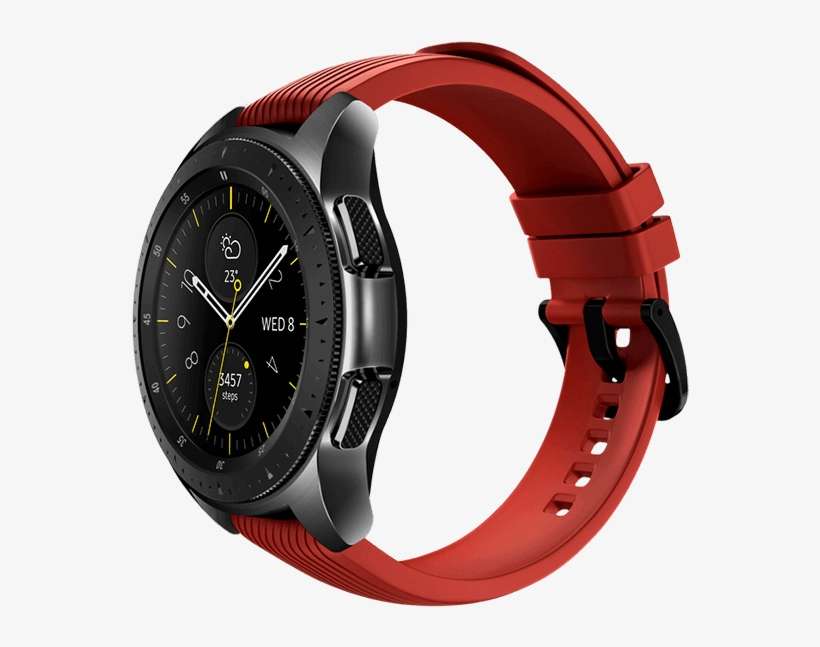 42mm Galaxy Watch In Midnight Black On Left With Tera-catta - Samsung Galaxy Watch 42mm, transparent png download