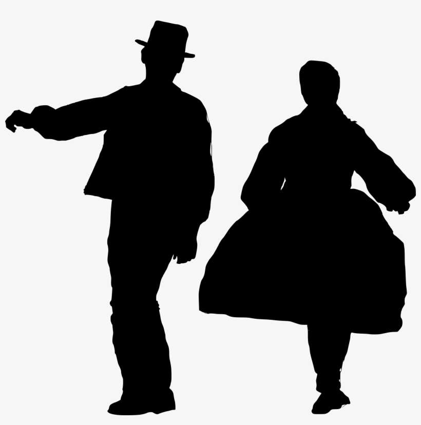 Free Download - Silhouettes Of Folk Dancers, transparent png download
