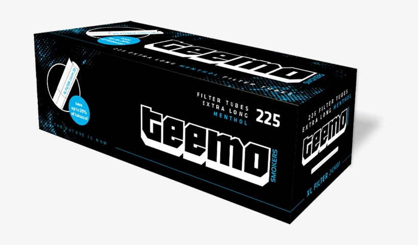 Teemo Filter Cigarette Tubes Menthol - Box, transparent png download