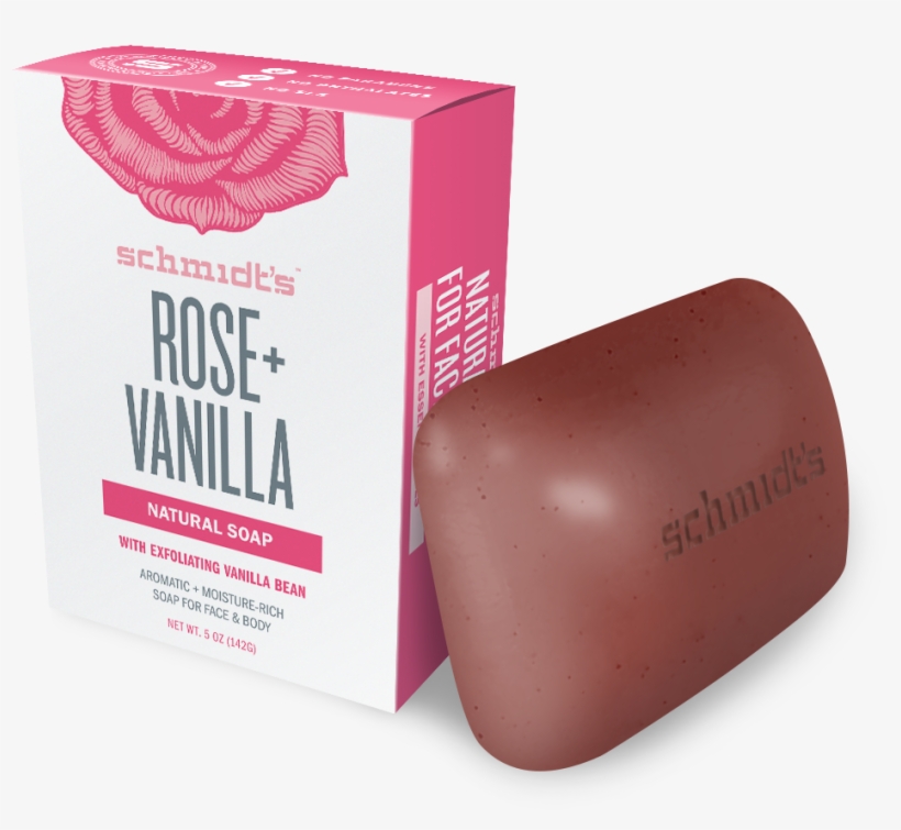 Schmidt's Naturals Rose Vanilla Bar Soap - Vanilla And Rose Soap, transparent png download