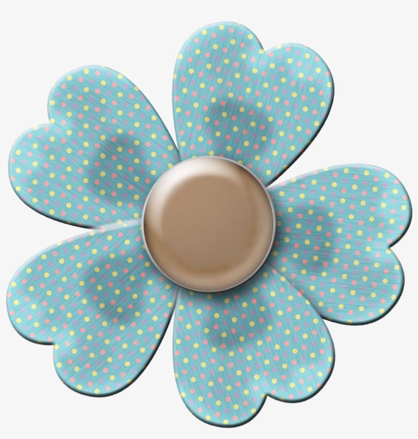 Petal Clipart Aqua Flower - Free Digital Scrapbook Clip Art, transparent png download