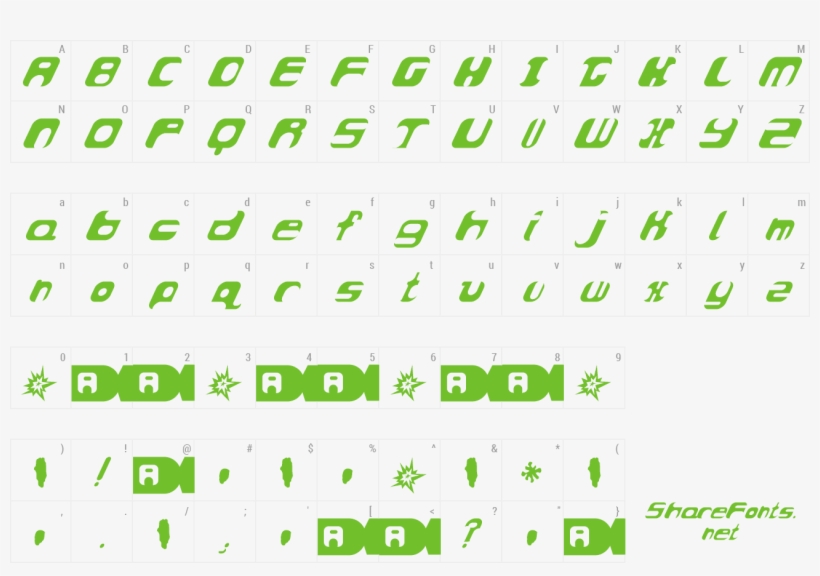 Font Atombomb Preview - Number, transparent png download