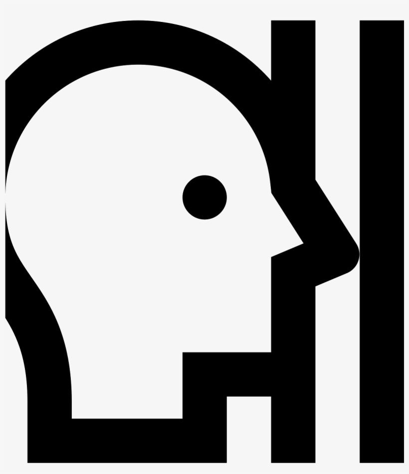 It's An Outline Of A Persons Face With A Very Large, transparent png download