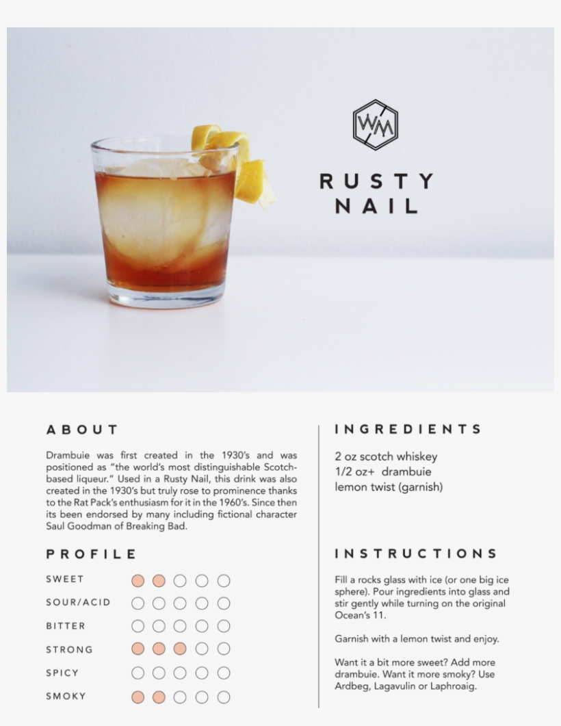 Rusty-nail - Classic Cocktail, transparent png download