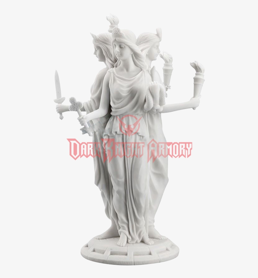 Greek Goddess Hecate Statue - Moon Goddess Sculpture, transparent png download