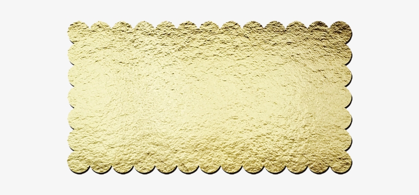 Gold Rectangular Moreada Cake Boards Feature Scalloped - Chain, transparent png download