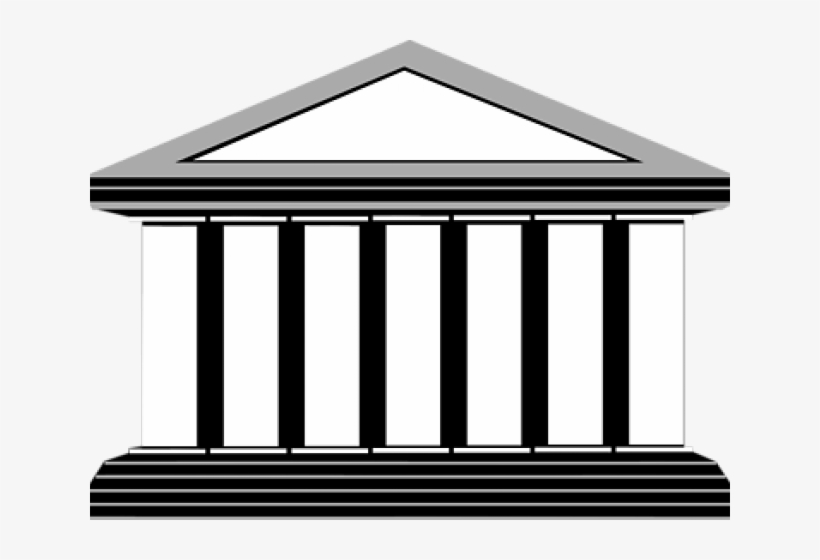 Columns Clipart Greco Roman - Building With Columns Clip Art, transparent png download