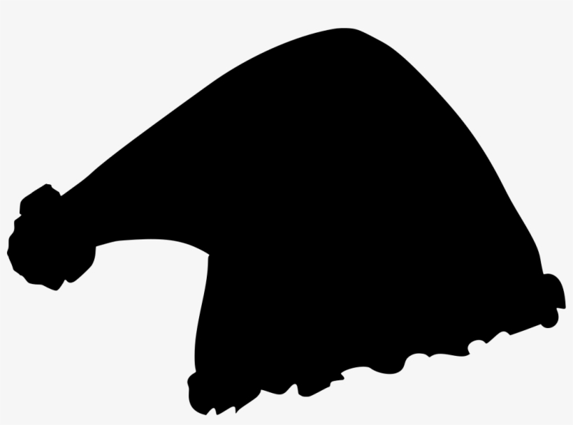 Download Png - Santa Claus Hat Silhouette, transparent png download