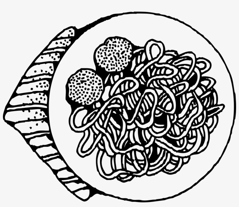 Spaghetti, Italian, Meatballs, Pasta, Basil, Noodles - Spaghetti Clip Art, transparent png download