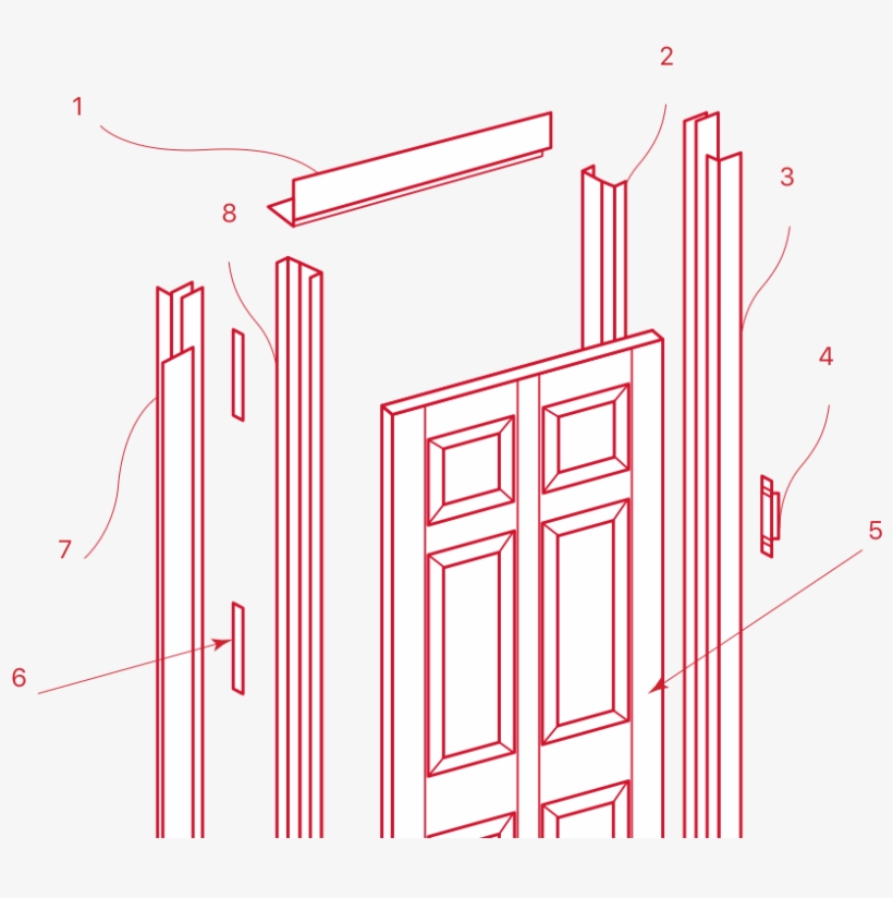 Door And Frame Diagram - Door, transparent png download
