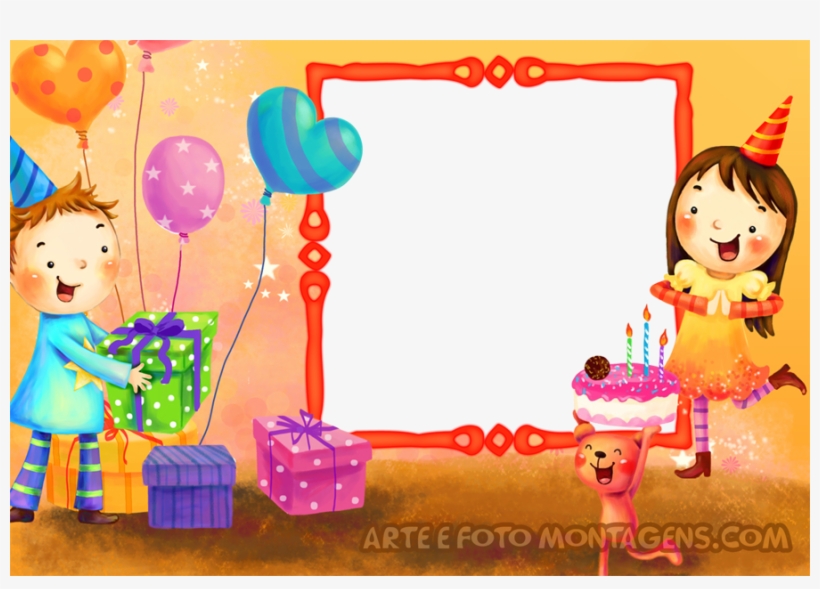 Montagem Para Fotos - Happy Birthday Cake With Photo Edit, transparent png download