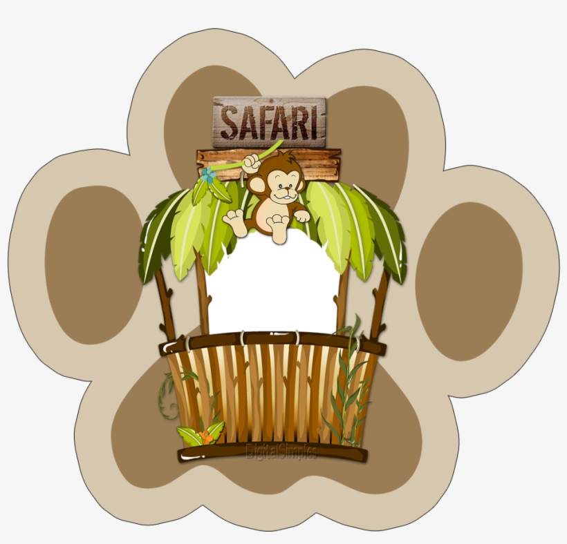 Kit Digital De Aniversário Tema Safári Menino Para - Safari Topper De Bolo, transparent png download