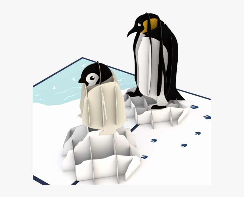 600 X 600 3 - Penguin Pop Up Card, transparent png download