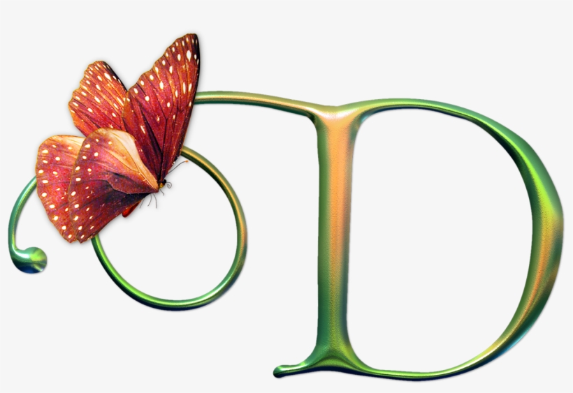 Monograma, Borboletas, Blindada Por Deus, Borboleta - D Alphabet, transparent png download